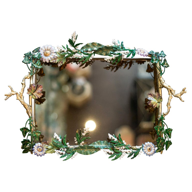 CONTEMPORARY HANDMADE METAL & MIRRORED TRAY, JOY DE ROHAN CHABOT