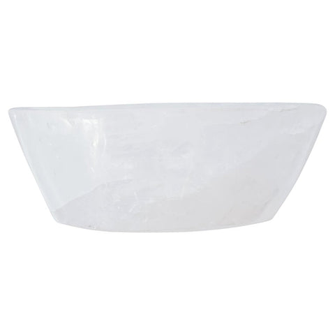 LARGE WHITE ROCK CRYSTAL BOWL