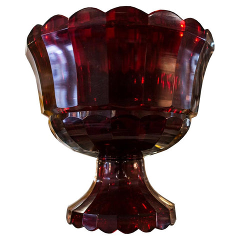 ANTIQUE RUBY CRYSTAL BOWL