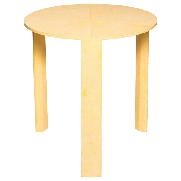 SHAGREEN YELLOW ROUND TABLE