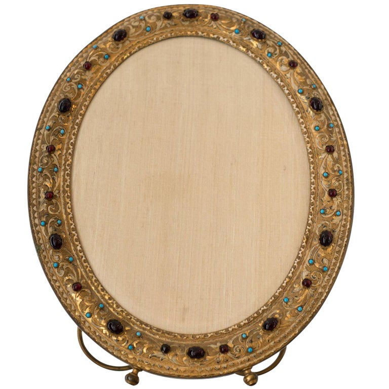 ANTIQUE BRONZE FRAME WITH CABOCHONS