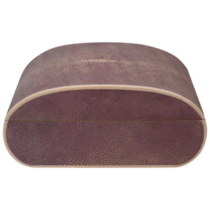 SEMI ROUND SHAGREEN LAVENDER BOX