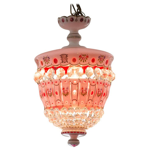 ANTIQUE PINK BOHEMIAN CHANDELIER