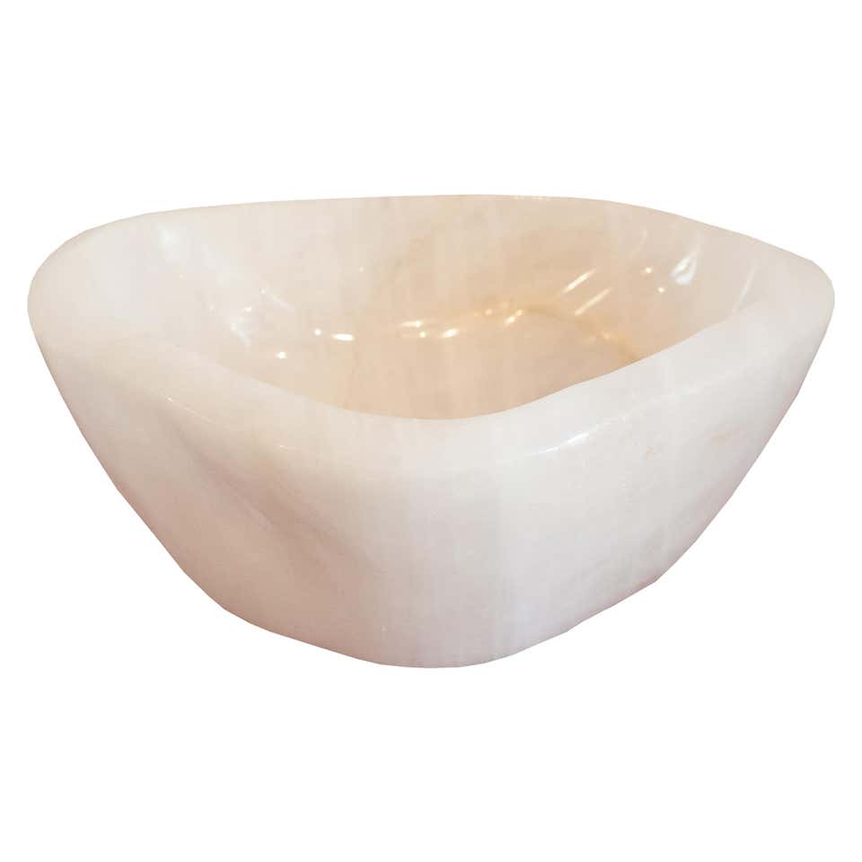 CONTEMPORARY THICK AND DEEP ROCK CRYSTAL BOWL
