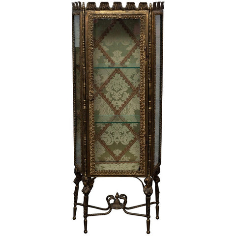 ANTIQUE BRONZE JEWELLERY CABINET