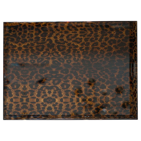 CONTEMPORARY ACRYLIC LEOPARD TRAY, ITALY