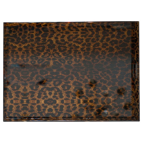 CONTEMPORARY ACRYLIC LEOPARD TRAY, ITALY