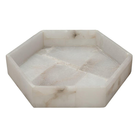 CONTEMPORARY SELENITE HEXAGON TRAY