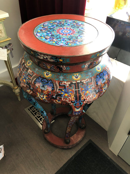 ANTIQUE PAIR OF CHINESE CLOISONNÉ TABLES