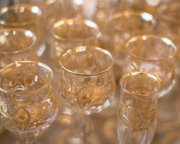 ANTIQUE VENETIAN WINE/CHAMPAGNE GLASSES