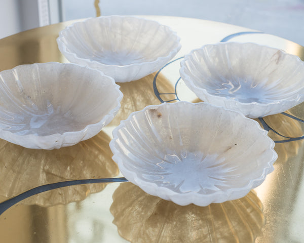 These finely carved Rock Crystal lotus bowls have just been unpacked at Maison Nurita. The lotus flower is an old and significant symbol which represents spiritual enlightenment. This symbol, enhanced with the healing energy of Rock Crystal, invites balance and a sense of calm into one’s home.