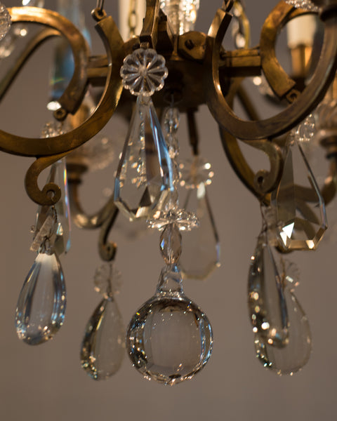 ANTIQUE BRONZE FLORENTINE CHANDELIER