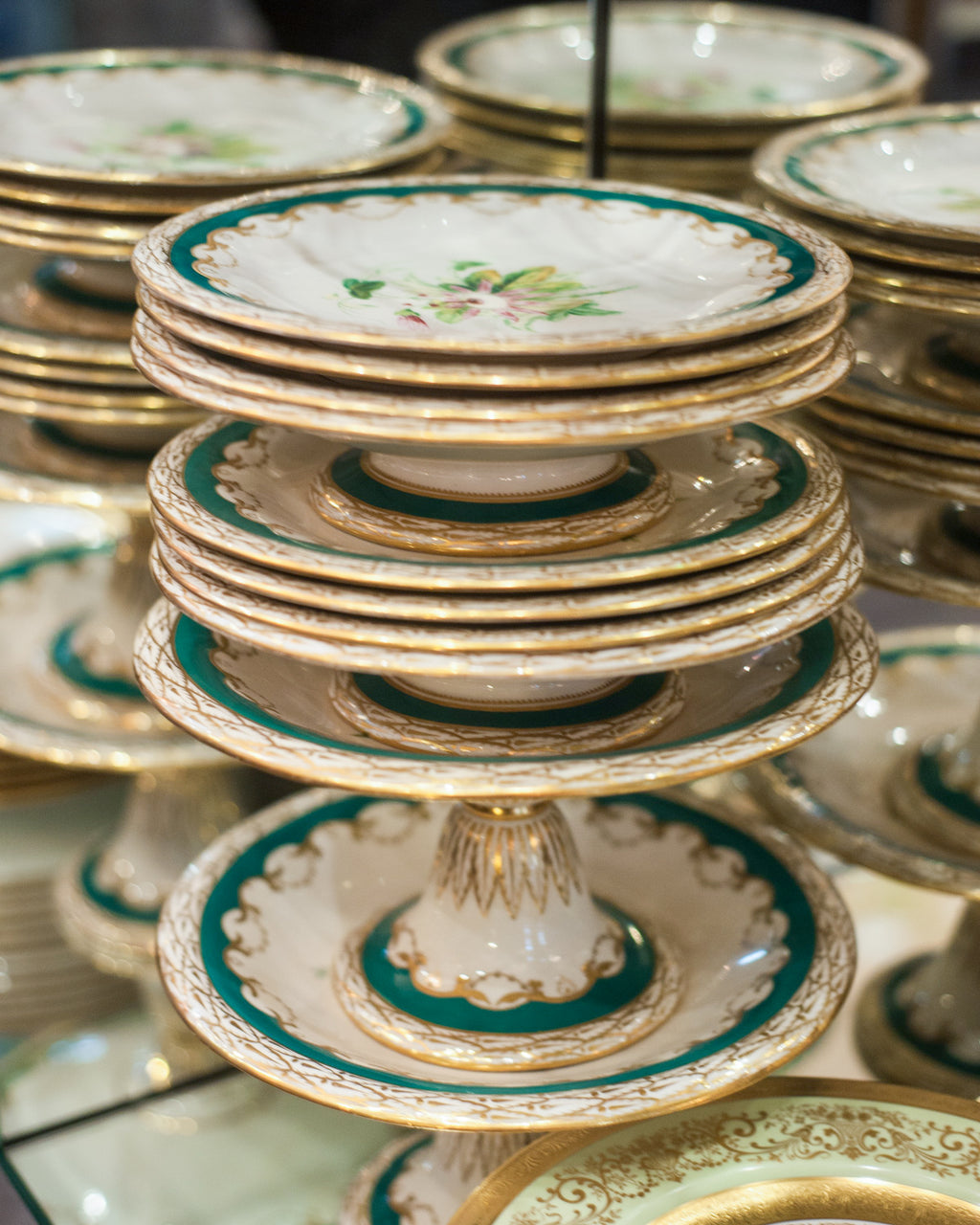 ANTIQUE ENGLISH DESSERT SET CIRCA 1850