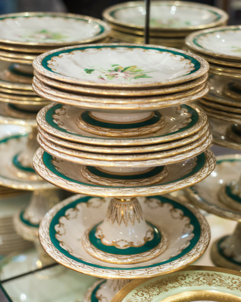 ANTIQUE ENGLISH DESSERT SET CIRCA 1850