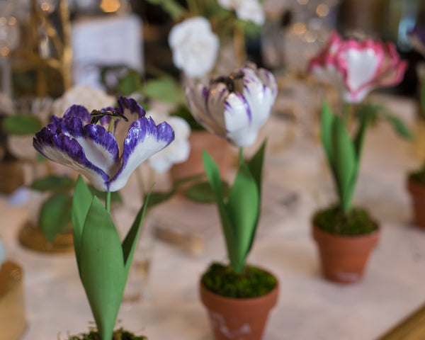 PORCELAIN PURPLE TULIPS