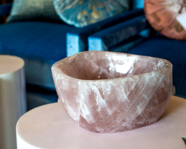 DEEP ROSE QUARTZ BOWL