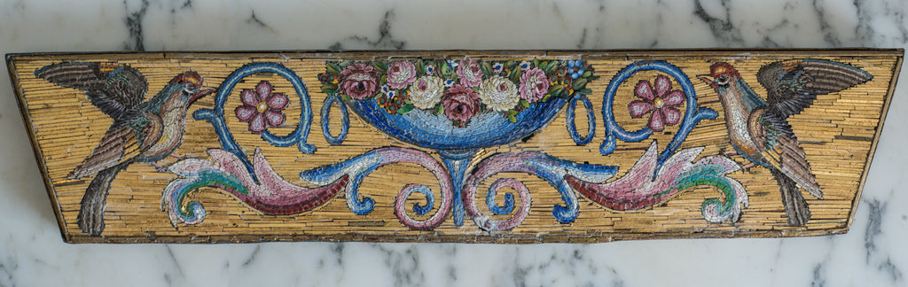 ANTIQUE MICRO MOSAIC PLAQUE
