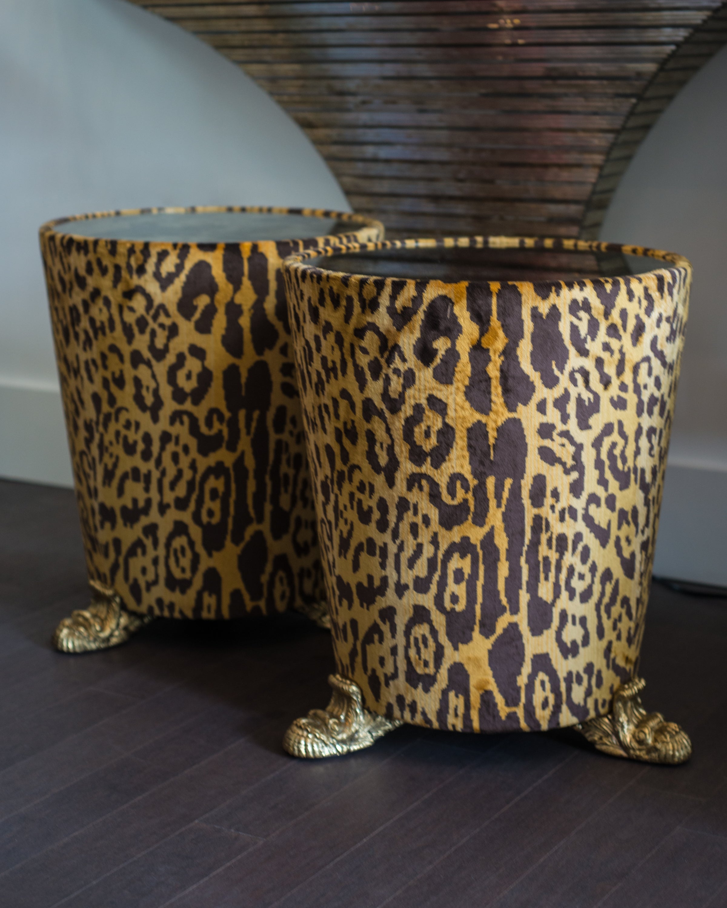 STUDIO MAISON NURITA LEOPARD VELVET SIDE TABLE