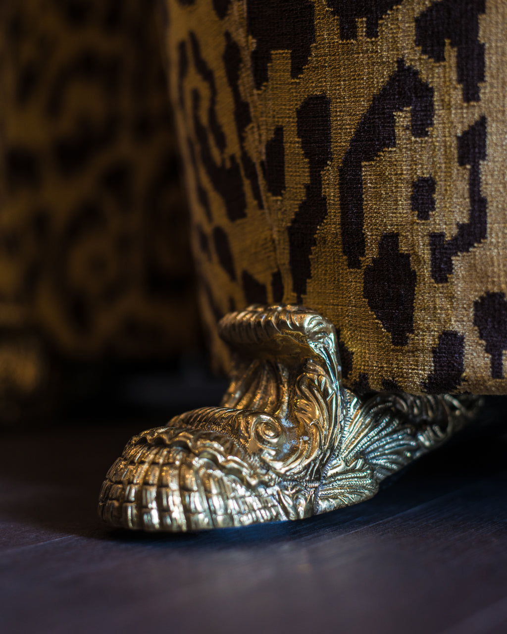 STUDIO MAISON NURITA LEOPARD VELVET SIDE TABLE