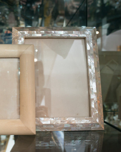 LARGE WHITE MOTHER OF PEARL FRAME