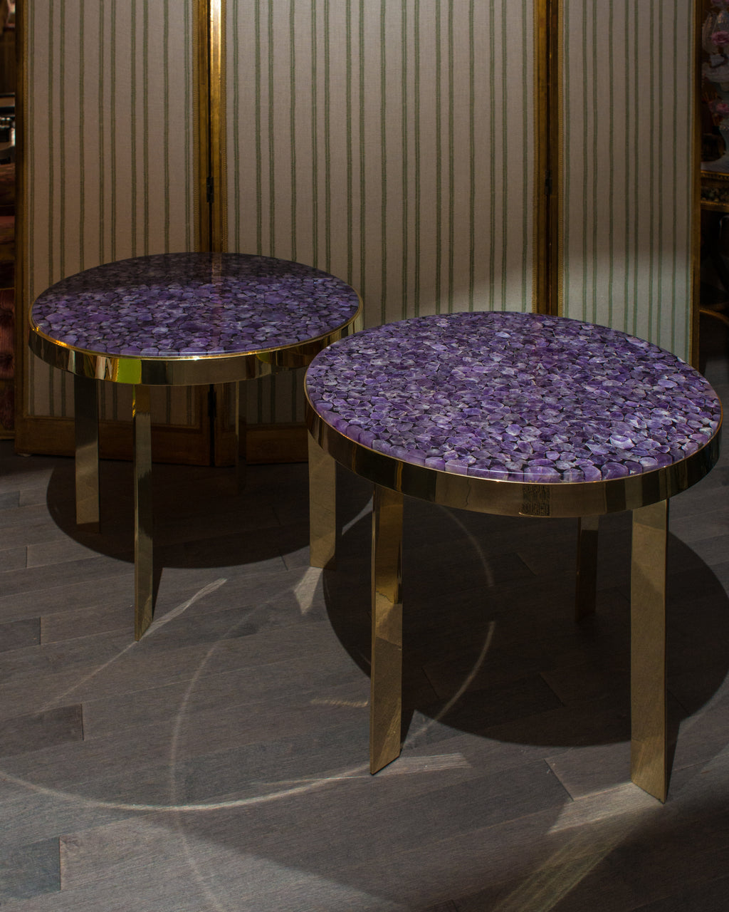 STUDIO MAISON NURITA AMETHYST & BRASS TABLE