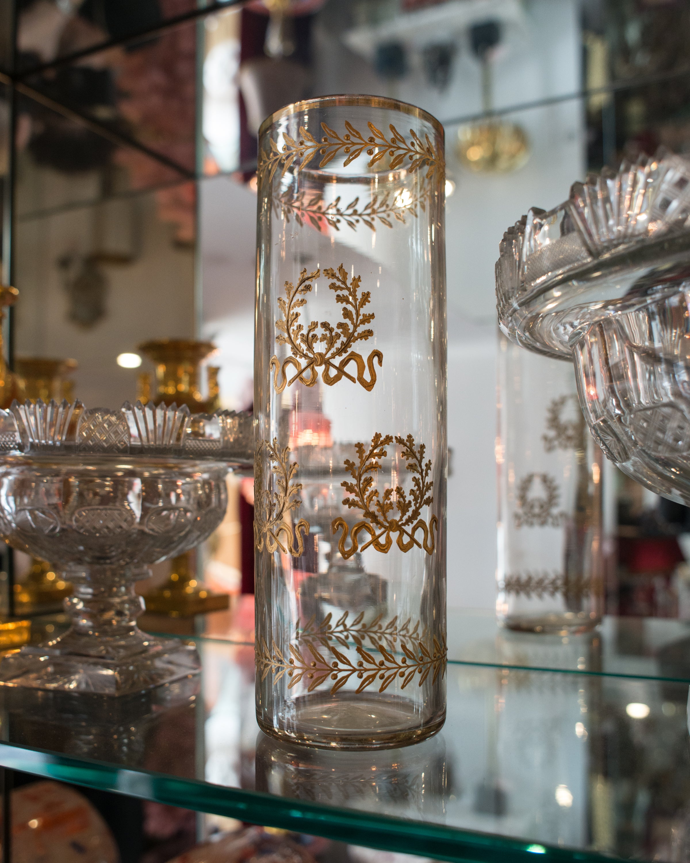 ANTIQUE FRENCH PAIR OF EMPIRE VASES