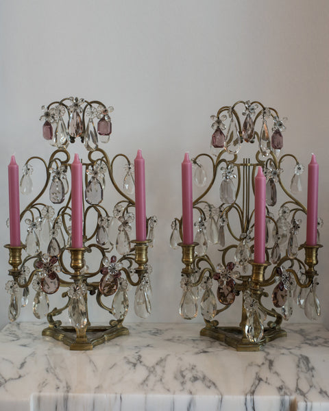 ANTIQUE FRENCH PAIR OF GIRANDOLES