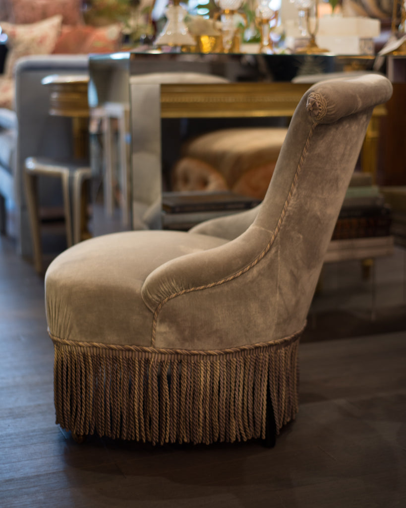 Reupholster cheap slipper chair