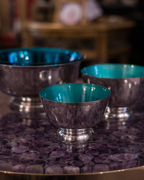 MID-CENTURY LARGE STERLING BOWL