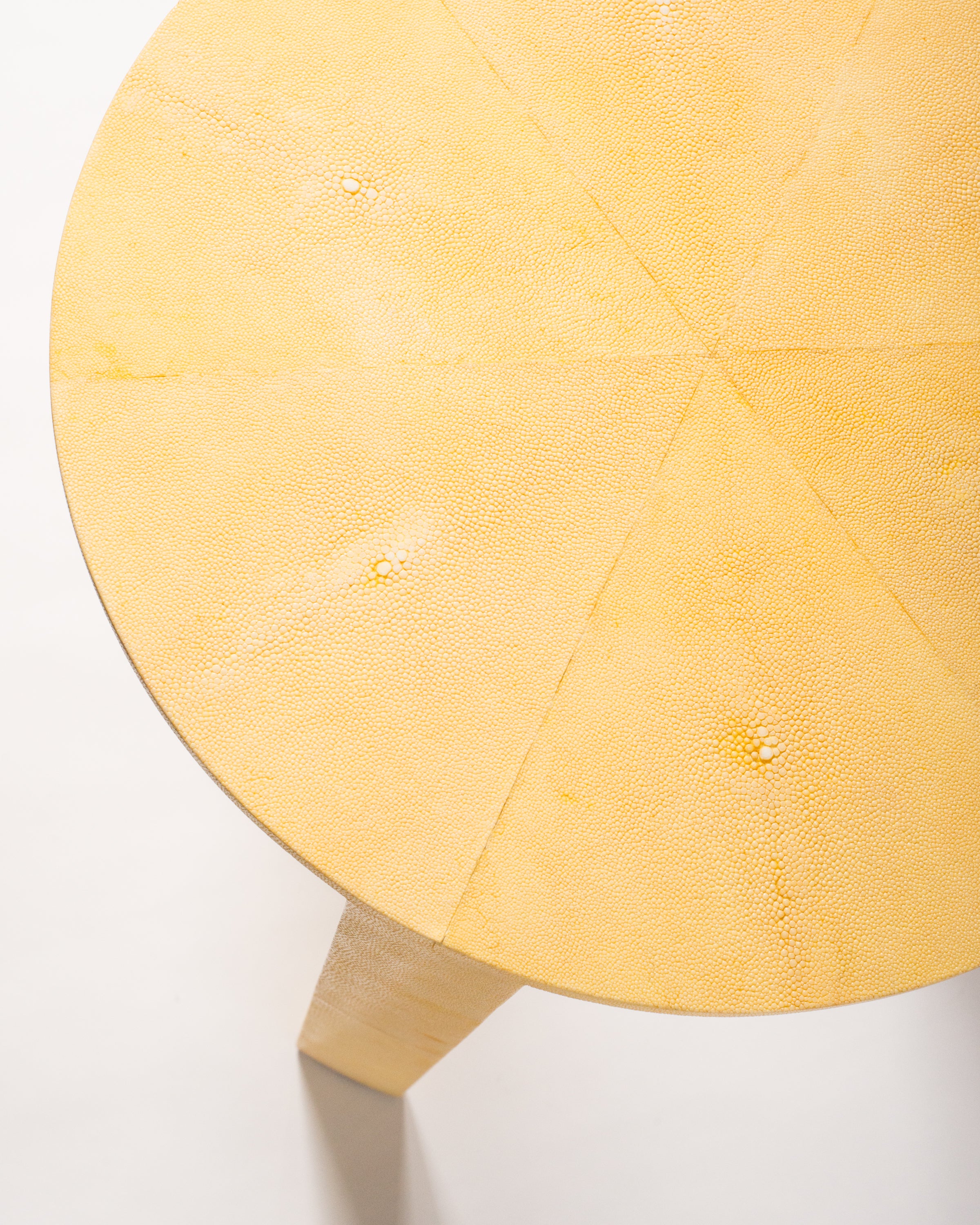 Brighten up your home with this canary yellow Shagreen side table. In a monochromatic world of grey, this table will add that perfect pop of colour that you’ve been looking for.