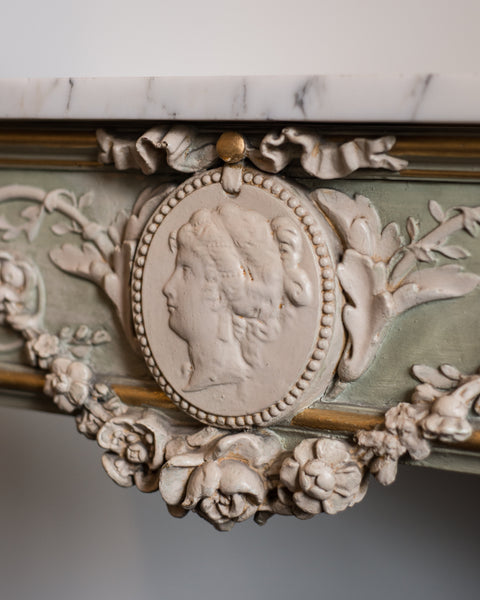 ANTIQUE FRENCH CARVED CAMEO CONSOLE