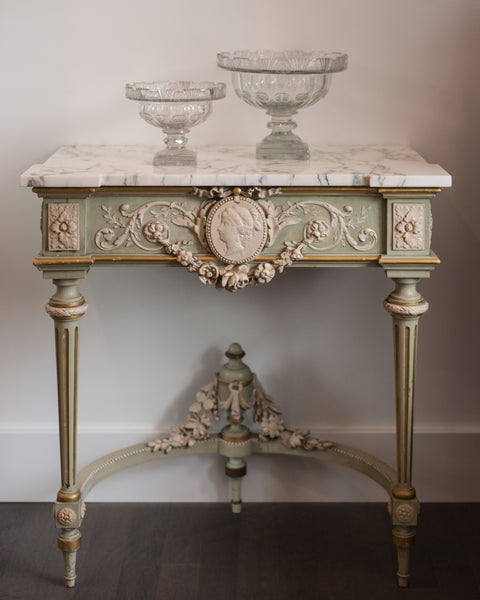 ANTIQUE FRENCH CARVED CAMEO CONSOLE