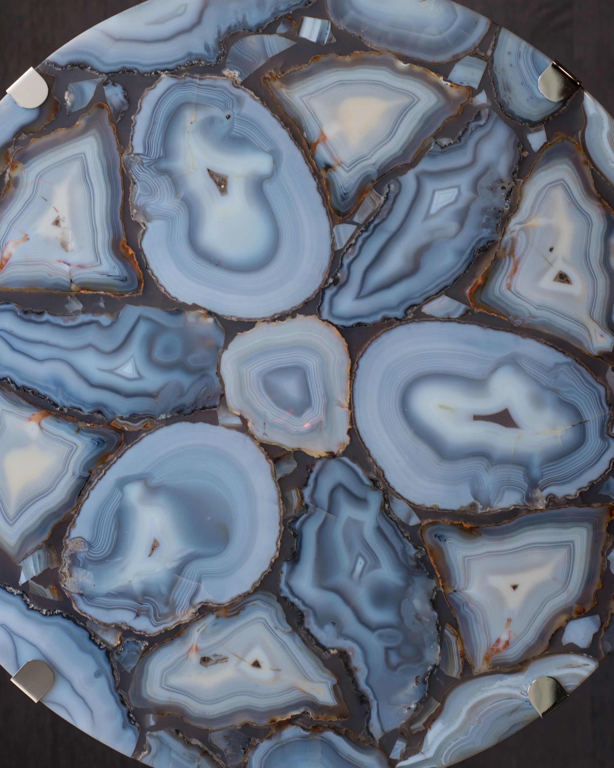 STUDIO MAISON NURITA AGATE & NICKEL TABLE