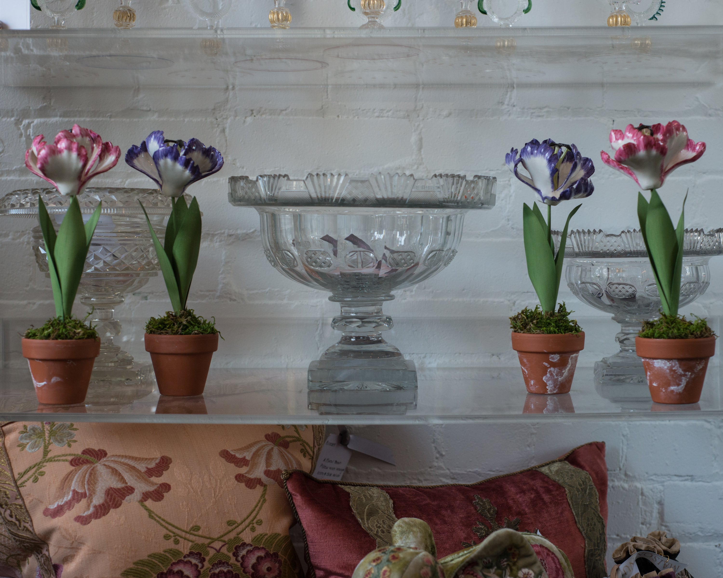 ANTIQUE IRISH LARGE CUT CRYSTAL BOWL