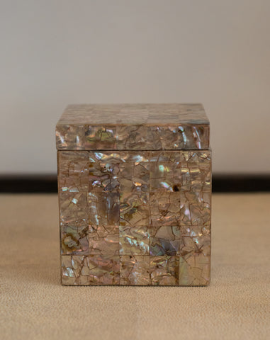 INLAID MOTHER OF PEARL BOX WITH LID
