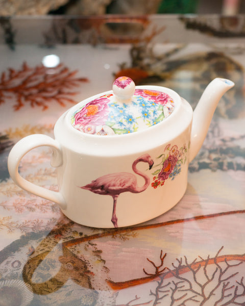 CONTEMPORARY FLAMINGO TEA SET, LOU ROTA LONDON