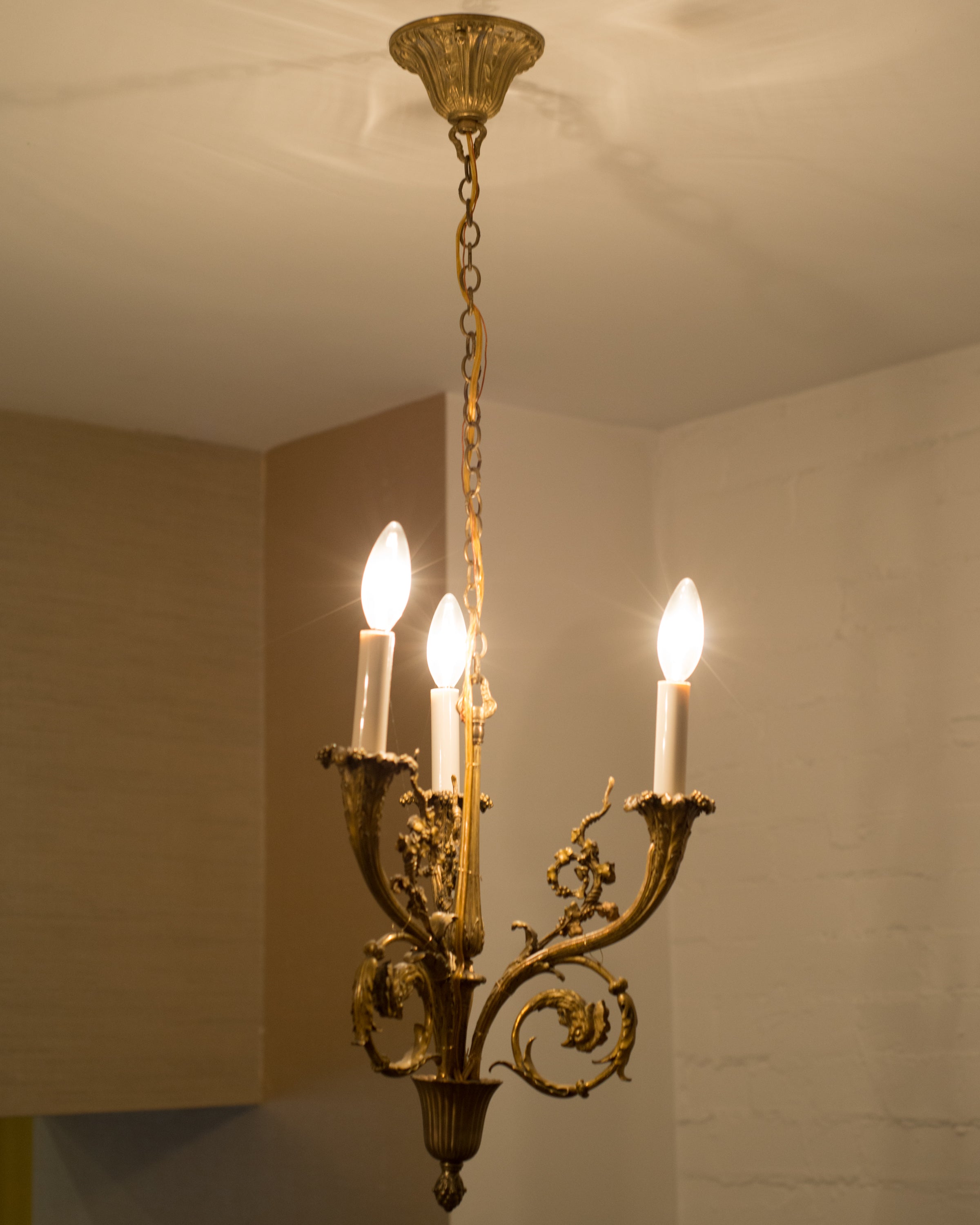 ANTIQUE FRENCH BRONZE CHANDELIER