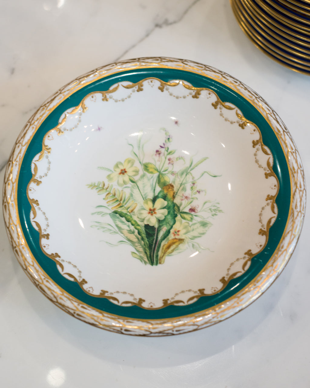 ANTIQUE ENGLISH DESSERT SET CIRCA 1850