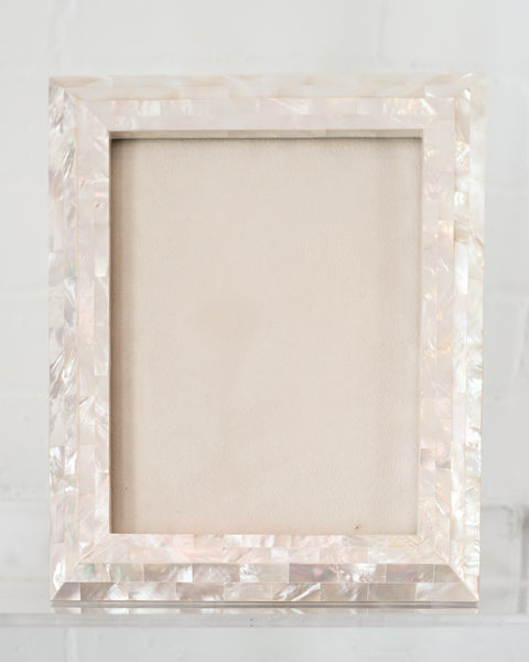 LARGE WHITE MOTHER OF PEARL FRAME