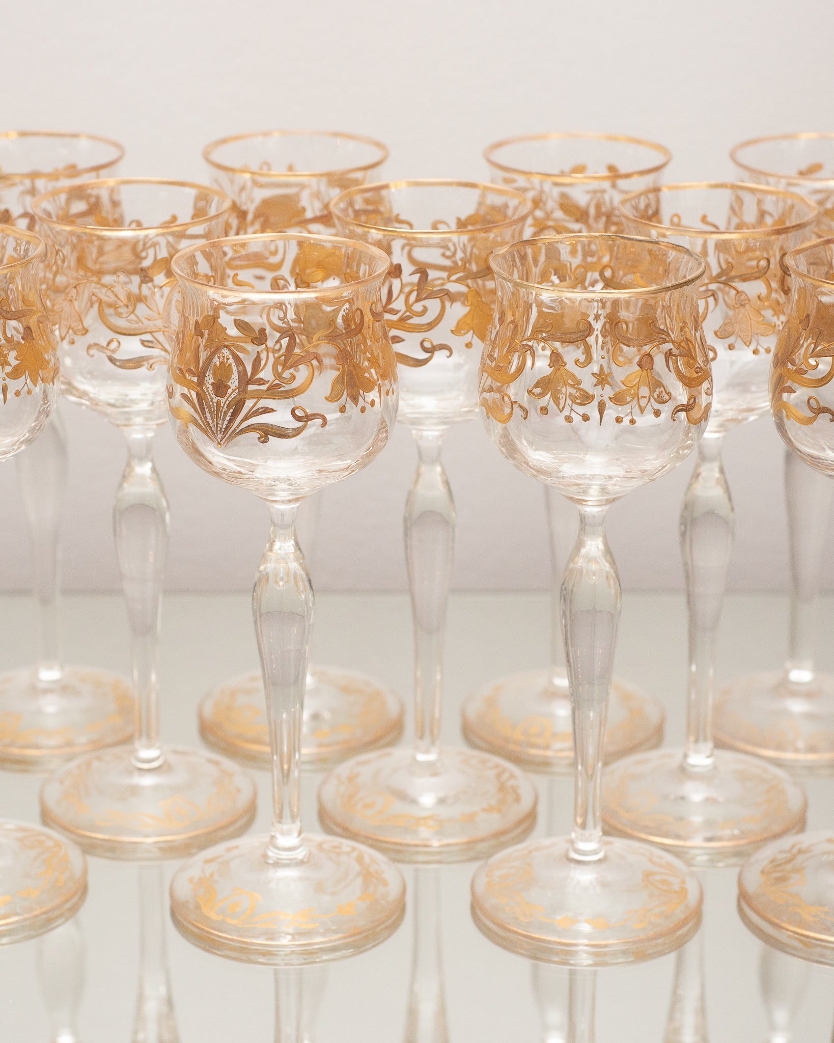 ANTIQUE VENETIAN WINE GLASSES