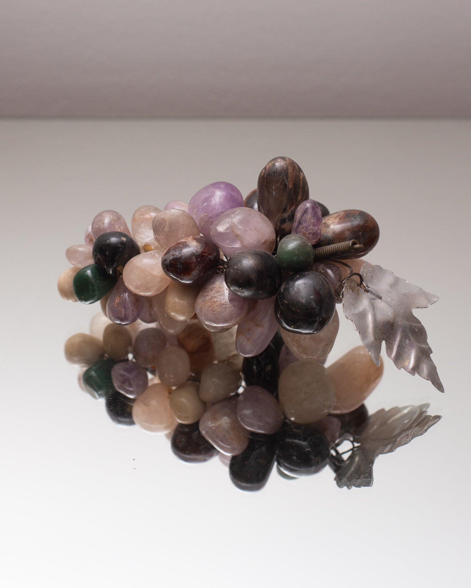 CONTEMPORARY SMALL BUNCH OF SEMI-PRECIOUS GRAPES