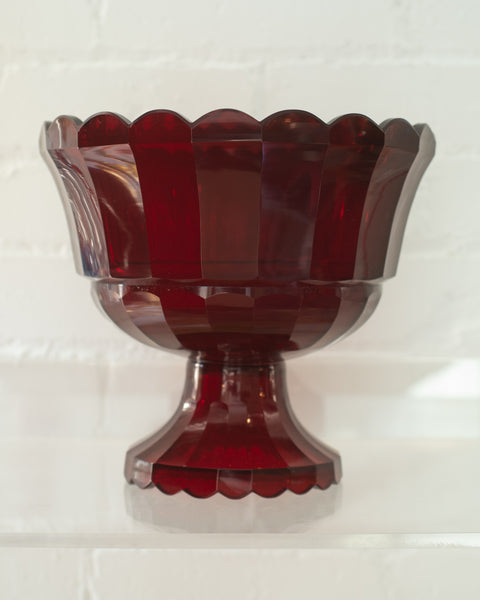 ANTIQUE RUBY CRYSTAL BOWL