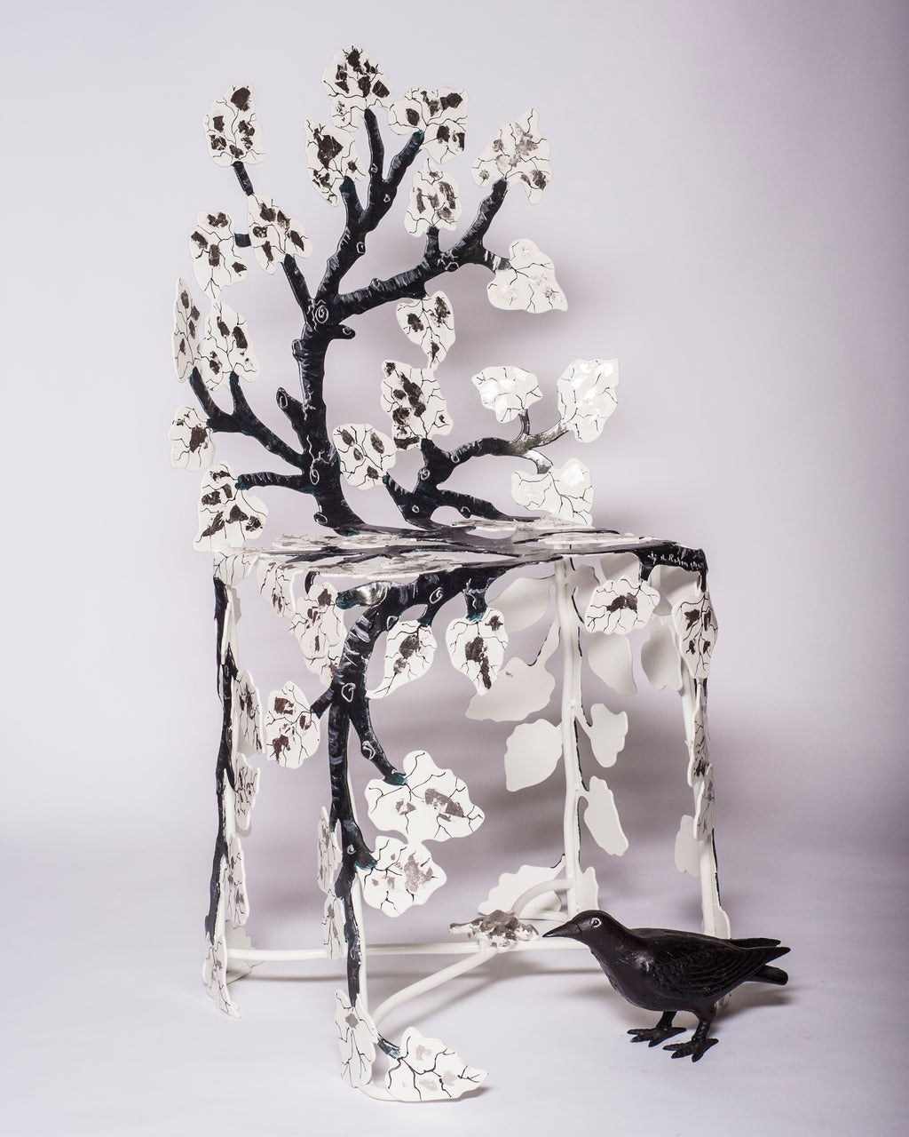 CONTEMPORARY SCULPTURAL METAL WINTER CHAIR, JOY DE ROHAN CHABOT
