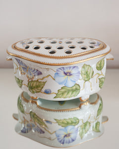 FLOWER CACHEPOT HANDPAINTED WITH BUTTERFLIES