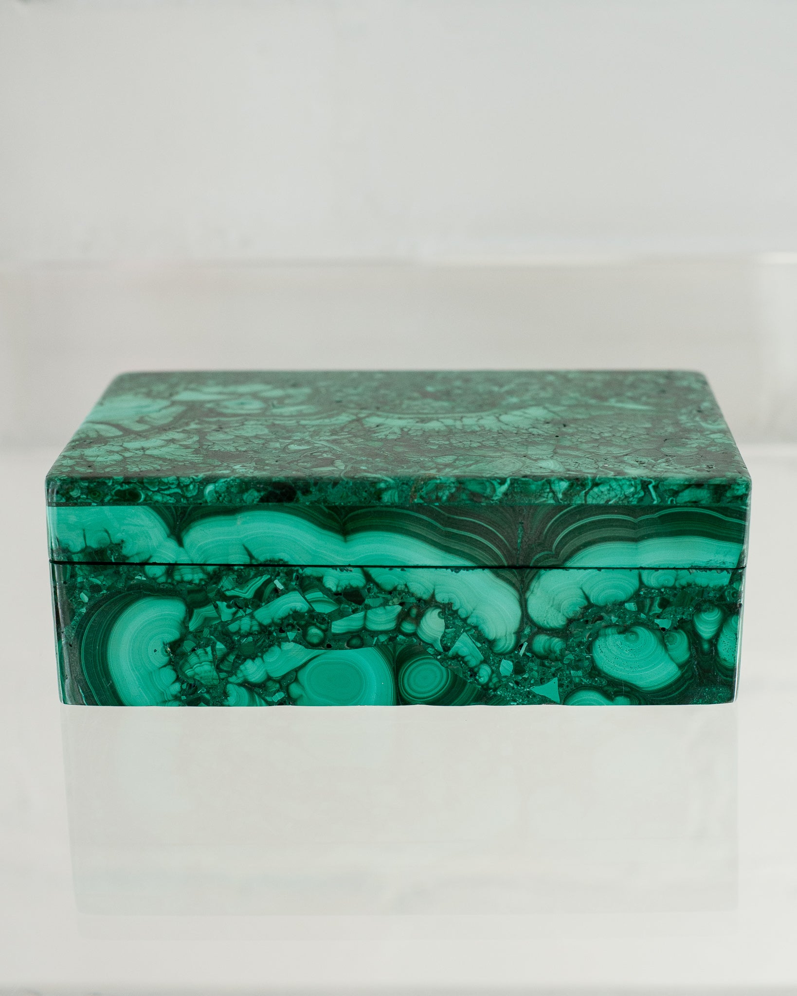 CONTEMPORARY CONGO MALACHITE BOX