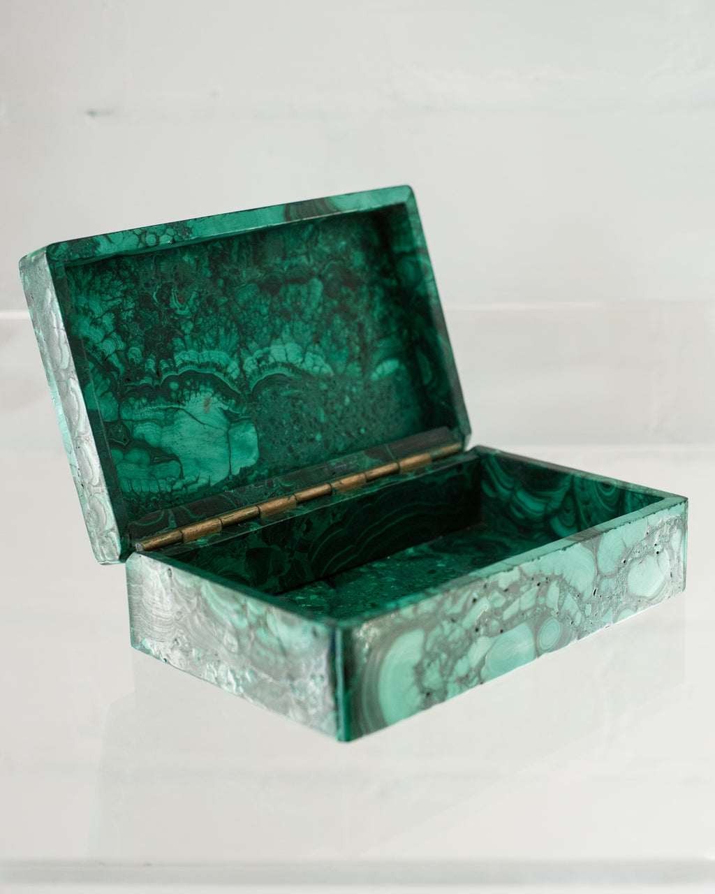 CONTEMPORARY CONGO MALACHITE BOX