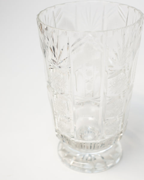 ANTIQUE ENGLISH CUT CRYSTAL VASE