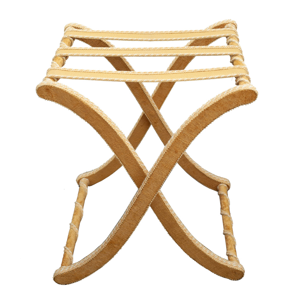 CONTEMPORARY YELLOW VELVET FOLDING TABLE, ROME
