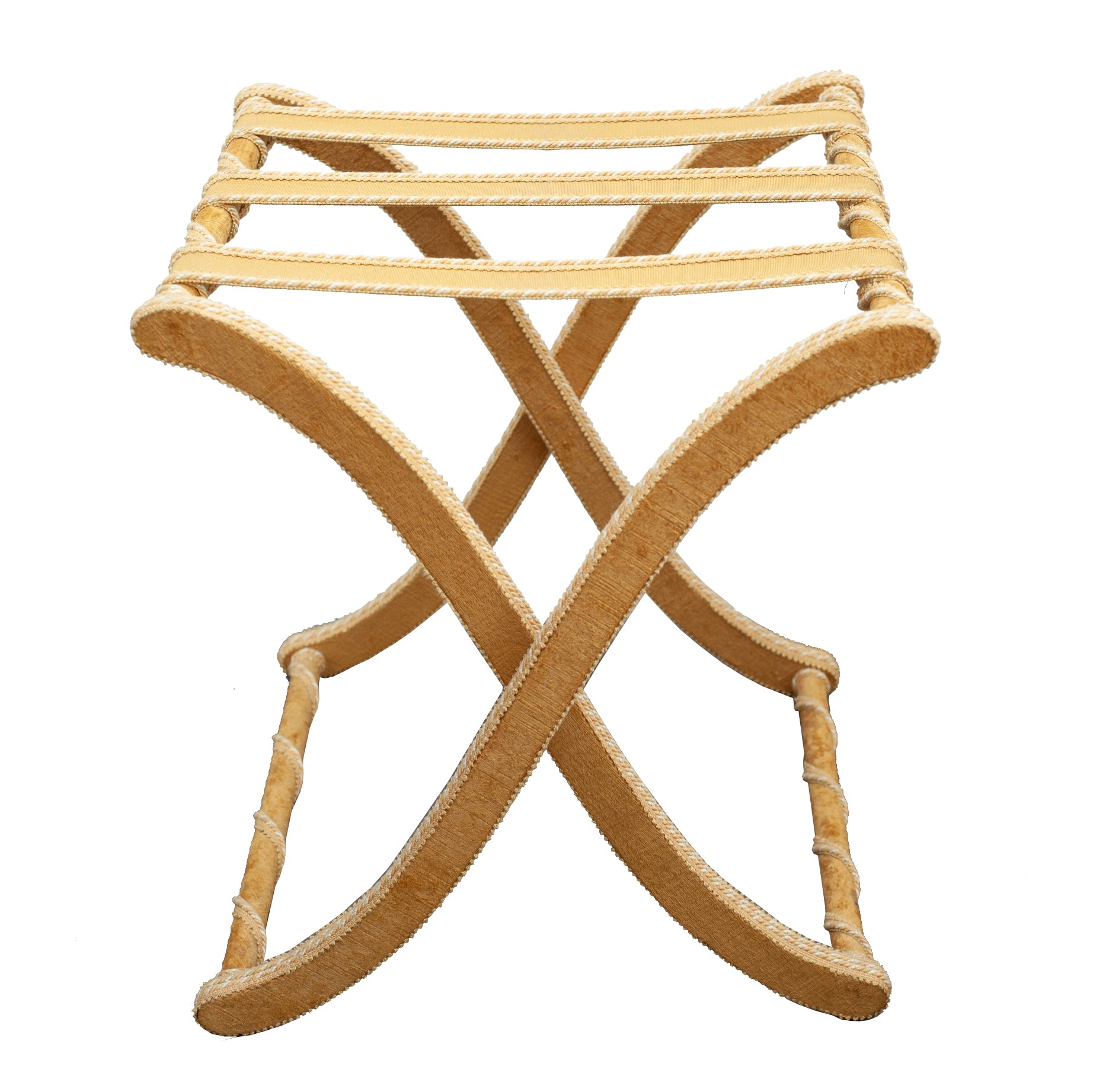 CONTEMPORARY YELLOW VELVET FOLDING TABLE, ROME