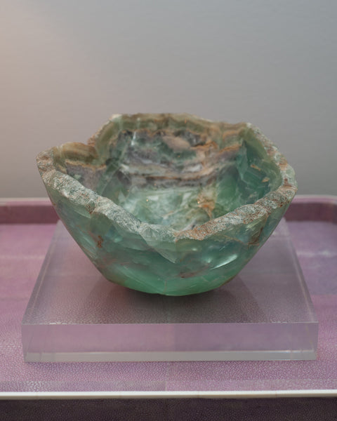 CONTEMPORARY FREE FORM FLUORITE BOWL